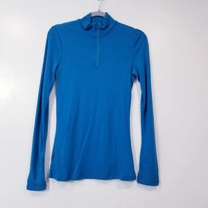 Icebreaker Women's Long Sleeve Half-Zip Top in Bright Blue